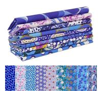 Soimoi 9Pcs Fat Quarter Bundle 100% Cotton Fabric, DIY Making Supplies Quilting Patchwork Fabric, Quilting Patchwork Cushions 18" x 22" - Blue Harmony