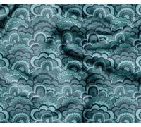 Soimoi Abstract Print - Green, Premium Cotton Cambric Fabric - Medium Weight Material for Quilting, Kurtis, Blouse, Kids Clothing, Tunic, Curtains - 42" Inch Wide, 1 Meter