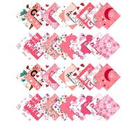 Soimoi Baby Boy Print Precut 5-inch Cotton Fabric Quilting Squares Charm Pack DIY Patchwork Sewing Craft-Rose Pink