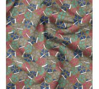 Soimoi Brown Rayon Fabric Moroccan Mosaic Print Fabric by metre 42 Inch Wide