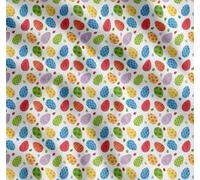 Soimoi Cotton Cambric Fabric Egg Easter Print Fabric by The metre 42 Inch Wide