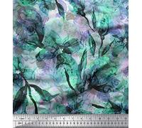 Soimoi Cotton Canvas Fabric Floral & Texture Fabric Prints by metre 42 Inch Wide