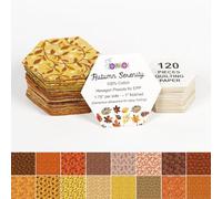 Soimoi Hexagon Precut Quilt Kit - 120 Cotton Fabric Hexagons + 120 EPP Papers - 1.75" Quilting Cotton Shapes for English Paper Piecing, Patchwork & Honeycomb Quilts