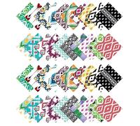 Soimoi Ikat Print Precut 5-inch Cotton Fabric Quilting Squares Charm Pack DIY Patchwork Sewing Craft-Multicolor