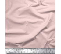 Soimoi Pink Silk Fabric Light Pale Pink Pastel Tone Color Printed Craft Fabric by the Metre 42 Inch Wide