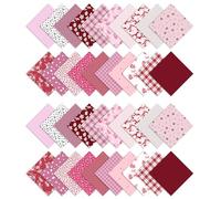 Soimoi Precut 5-inch Floral & Check Prints Cotton Fabric Bundle Quilting Squares Charm Pack DIY Patchwork Sewing Craft