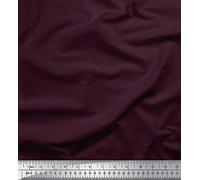 Soimoi Purple Silk Fabric Rasin Purple Dark Tone Color Print Fabric by the Metre 42 Inch Wide