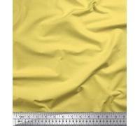 Soimoi Yellow Silk Fabric Medium Yellow Medium Tone Color Print Fabric by the Metre 42 Inch Wide