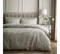 Soiree Marble Jacquard Duvet Cover Set Super King 260 x 220cm - Natural Soft Touch Bedding with Elegant Marble Jacquard Design, Includes 2 Pillowcases