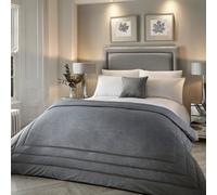 Soirée Melanie Glamorous Dark Grey Velvet Warm Bedspread Throw