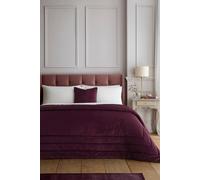 Soiree 'Melanie' Glamorous Velvet Warm Bedspread Throw in Plum Soiree Plum