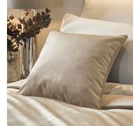 Soiree 'Melanie' Luxe Velvet Filled Cushion in Beige | Size: 43 cm x 43 cm Soiree Beige 43 cm x 43 cm