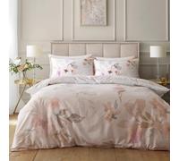 Soiree Mia Floral Blooms Duvet Cover Set Super King 260 x 220cm - 100% Cotton Bedding with Elegant Floral Bloom Design, Includes 2 Pillowcases