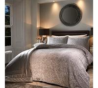 SOIREE - Mirella - Velvet Duvet Cover Set - Double Bed Size in Silver