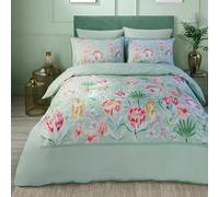 Soirée Tropical Leopard 500 Thread Count Green Duvet Cover Set