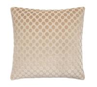 Soiree Velvet Cushion Cover, Jacquard Spots Pattern, Decorative Throw Pillow Cover, 1 Piece, 43 x 43 cm, Natural, 100% Polyester
