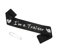 Soireeparty Leaving Sash for Women Men - Traitor Retirement Gifts for Coworker, Happy New Job Presents for Farewell Colleagues Personalised Black Silver Leave Party Supplies