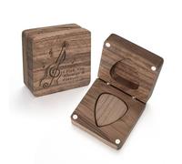 Soitis Guitar Pick Holder Wooden Pick Case Custom Guitar Pick Holder for Musician Custom Gift for Friend Lover Dad for Birthday Christmas Valentine’s Day
