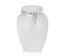 SOITIS Urn for Human Ashes Keepsake- 4.8 Inches Black Ceramic Urn Ashes Keepsake, Medium Memorial Holder Decorative Urn, Funeral Cremation Urns for Women Men