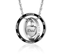 SOITIS Urn Necklace for Ashes Stainless Steel Cremation Necklace with Heart Waterproof Ashes Necklace Memorial Keepsake, S, Stainless Steel, No Gemstone
