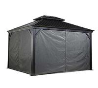 Sojag 135-9163810 Curtains for Monaco/Messina/Mykonos Outdoor Gazebo Models, 10' x 12', Grey