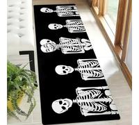 SOJAWA 100x300cm Washable Skeletons Runner Rug for Hallway & Kitchen