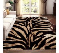 SOJAWA Area Rug, 80x150cm Vintage Distressed Tiger Print Living Room Rugs, Washable No Shedding Low Profile Durable Teen Room Carpets for Farmhouse Hallway Study Bedside Sofa Carpet