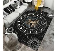 SOJAWA World Tree Pattern Rug 90x150cm, Constellation Pattern, Mysterious Astrological Elements Cosmic Black Area Rug, Boys' and Girls' Bedroom Rugs, Non-Slip, Washable,Dorm Room Decor