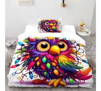 SOJFGSNAJ Colorful Little Bird Duvet Cover Sets Ultrasoft Hypoallergenic Duvet Double Cover Set Non Iron Luxury Bedding Sets With Zipper Closure Single(135x200cm)
