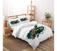 SOJFGSNAJ Crocodile Double Duvet Set Premium Brushed Microfiber Duvet Cover Double Non Iron Luxury Bedding Set With Zipper Closure King(220x240cm)