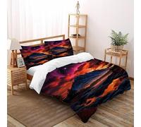 SOJFGSNAJ Distant Mountains Duvet Cover Sets Totem Premium Brushed Microfiber Duvet Cover Set Non Iron Luxury Bedding Sets With Zipper Closure Double（200x200cm）