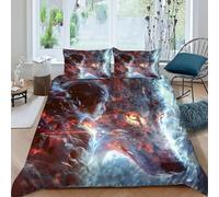 SOJFGSNAJ Fire Wolf Bedding Set Theme Bedspread Cute Animals Duvet Cover Set Chic Breathable Quilt Cover for Boys & Girls with Pillowcase King(220x240cm)