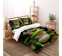 SOJFGSNAJ Frog Crown Duvet Cover Sets Premium Brushed Microfiber Duvet Cover Double Ultrasoft Non Iron Luxury Bedding Set With Zipper Closure Super King（260x220cm）