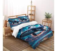 SOJFGSNAJ Large Fish Species Duvet Cover Sets Totem - Ultrasoft Hypoallergenic Reversible Quilt Cover With Zipper Closure Super King(260x220cm)