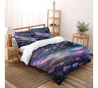 SOJFGSNAJ Love Starry Sky Double Duvet Set Totem Premium Brushed Microfiber Duvet Cover Double Ultrasoft Non Iron Luxury Bedding Set With Zipper Closure King（220x240cm）