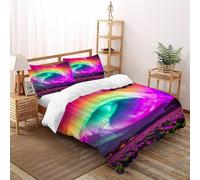 SOJFGSNAJ Pink Flower Sea Duvet Cover Sets Totem Premium Brushed Microfiber Duvet Cover Non Iron Luxury Bedding Set With Zipper Closure Double(200x200cm)