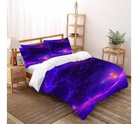 SOJFGSNAJ Purple Starry Sky Duvet Cover Sets Totem Premium Brushed Microfiber Duvet Cover Double Ultrasoft Set Non Iron Luxury Bedding Sets With Zipper Closure King（220x240cm）
