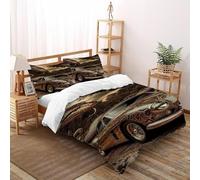 SOJFGSNAJ Python Patterned Car Duvet Cover Sets - Ultrasoft Hypoallergenic Reversible Quilt Cover Set Non Iron Luxury Bedding Sets With Zipper Closure Super King(260x220cm)