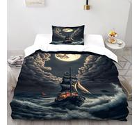SOJFGSNAJ Sailboat Duvet Cover Sets Totem Ultrasoft Hypoallergenic Reversible Duvet Covers Set Non Iron Luxury Bedding Sets With Zipper Closure Single（135x200cm）