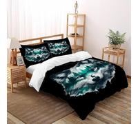 SOJFGSNAJ The Hunting of Wolves Double Duvet Set Hypoallergenic Duvet Double Cover Set Non Iron Luxury Bedding Sets With Zipper Closure Super King（260x220cm）