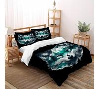 SOJFGSNAJ The Hunting of Wolves Duvet Cover Sets Hypoallergenic Duvet Double Cover Non Iron Luxury Bedding Set With Zipper Closure King（220x240cm）