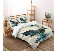 SOJFGSNAJ The Kingdom of Birds Double Duvet Set Premium Brushed Microfiber Duvet Cover Non Iron Luxury Bedding Set With Zipper Closure Super King(260x220cm)