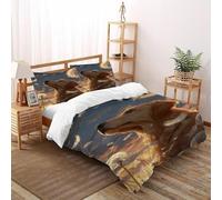 SOJFGSNAJ The Little Dog Looks Up at The Sky Double Duvet Set Premium Brushed Microfiber Duvet Cover Double Ultrasoft Non Iron Luxury Bedding Set With Zipper Closure Double（200x200cm）