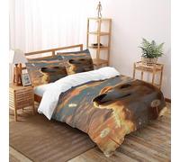 SOJFGSNAJ The Little Dog Looks Up at The Sky Double Duvet Set Ultrasoft Hypoallergenic Reversible Duvet Covers Set Non Iron Luxury Bedding Sets With Zipper Closure Super King(260x220cm)