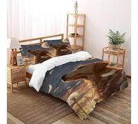 SOJFGSNAJ The Little Dog Looks Up at The Sky Duvet Cover Sets Premium Brushed Microfiber Duvet Cover Double Ultrasoft Bedding Set With Zipper Closure Super King(260x220cm)