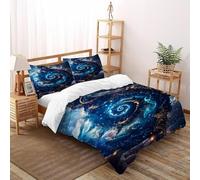 SOJFGSNAJ Vortex Starry Sky Double Duvet Set Totem Premium Brushed Microfiber Duvet Cover Double Non Iron Luxury Bedding Set With Zipper Closure King(220x240cm)
