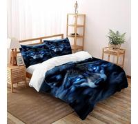SOJFGSNAJ WOLF EYES Duvet Cover Sets Ocean Totem Premium Brushed Microfiber Duvet Cover Double Ultrasoft Bedding Set With Zipper Closure King（220x240cm）