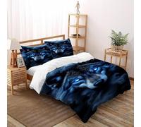 SOJFGSNAJ WOLF EYES Duvet Cover Sets Ocean Totem Ultrasoft Hypoallergenic Reversible Duvet Covers With Zipper Closure Super King（260x220cm）