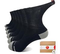 SOJOFEL Diabetic Socks for Men Women - Crew Non-Binding Soft Wide Top Socks Seamless Cotton for Elderly Pregnant Swollen Feet 3 Pairs Black 8-11