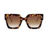 SOJOS Vintage Oversized Square Sunglasses for Women,Retro Womens Luxury Big Sun Glasses UV400 Protection SJ2194, Tortoise Frame Gradient Brown Lens, 50-21-148